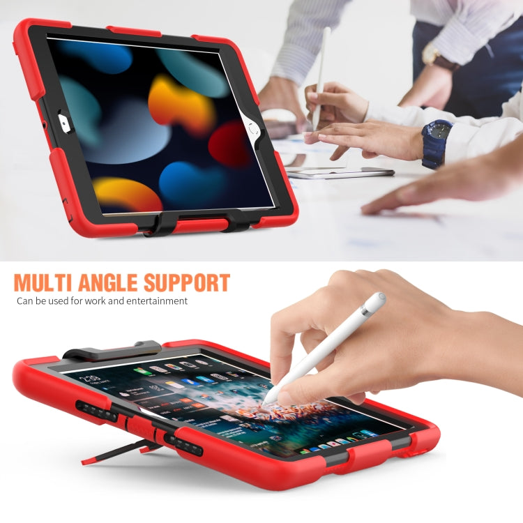 For iPad 10.2 2021 / 2020 / 2019 Shockproof Colorful Silicone + PC Protective Case with Holder & Pen Slot