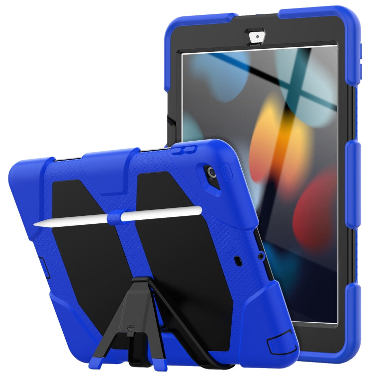 For iPad 10.2 2021 / 2020 / 2019 Shockproof Colorful Silicone + PC Protective Case with Holder & Pen Slot