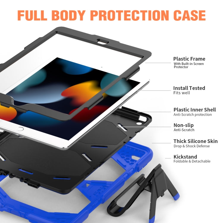 For iPad 10.2 2021 / 2020 / 2019 Shockproof Colorful Silicone + PC Protective Case with Holder & Pen Slot