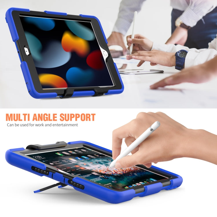 For iPad 10.2 2021 / 2020 / 2019 Shockproof Colorful Silicone + PC Protective Case with Holder & Pen Slot