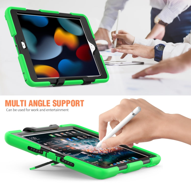 For iPad 10.2 2021 / 2020 / 2019 Shockproof Colorful Silicone + PC Protective Case with Holder & Pen Slot