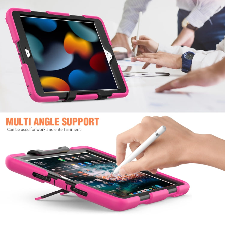 For iPad 10.2 2021 / 2020 / 2019 Shockproof Colorful Silicone + PC Protective Case with Holder & Pen Slot