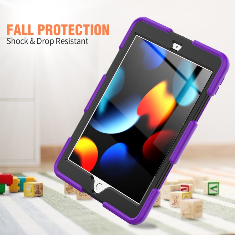 For iPad 10.2 2021 / 2020 / 2019 Shockproof Colorful Silicone + PC Protective Case with Holder & Pen Slot