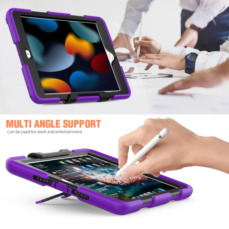 For iPad 10.2 2021 / 2020 / 2019 Shockproof Colorful Silicone + PC Protective Case with Holder & Pen Slot