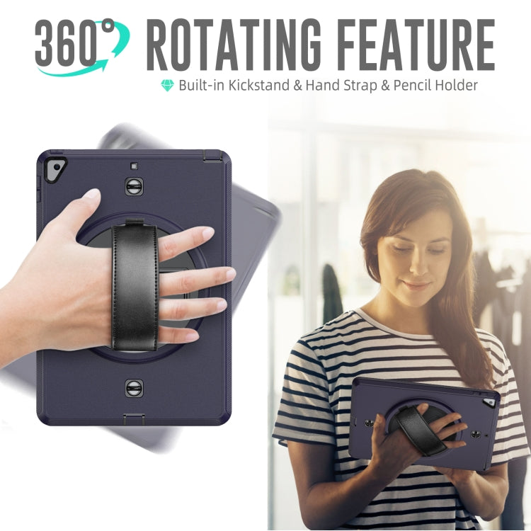 For iPad 10.2 2021 / 2020 / 2019 Shockproof TPU Protective Case with Holder & Pen Slot & Shoulder Strap