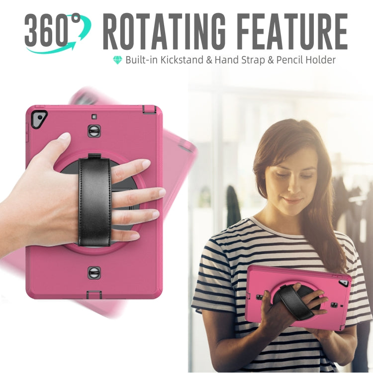 For iPad 10.2 2021 / 2020 / 2019 Shockproof TPU Protective Case with Holder & Pen Slot & Shoulder Strap
