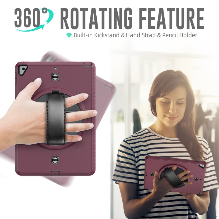 For iPad 10.2 2021 / 2020 / 2019 Shockproof TPU Protective Case with Holder & Pen Slot & Shoulder Strap