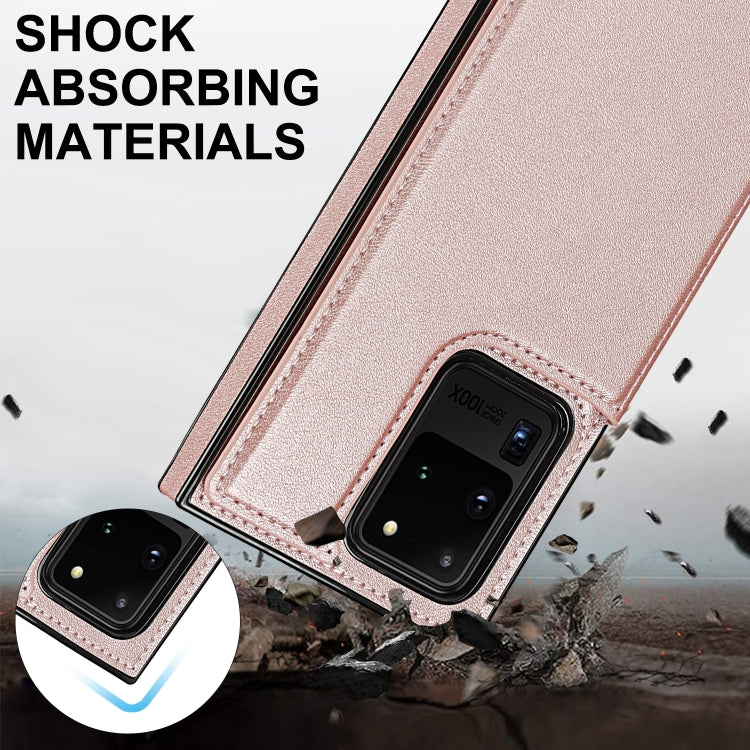 For Samsung Galaxy S20 Ultra Cross-body Square Double Buckle Flip Card Bag TPU+PU Case with Card Slots & Wallet & Photo & Strap