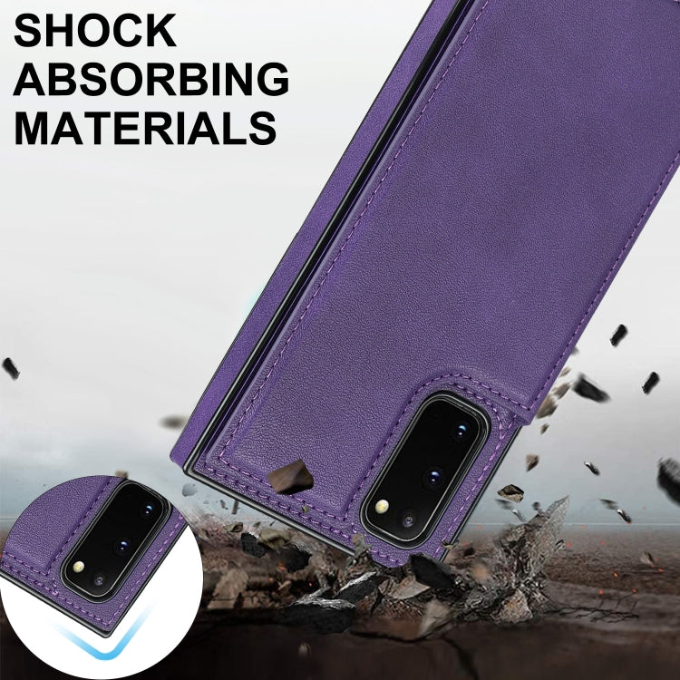 For Samsung Galaxy S20 FE Cross-body Square Double Buckle Flip Card Bag TPU+PU Case with Card Slots & Wallet & Photo & Strap