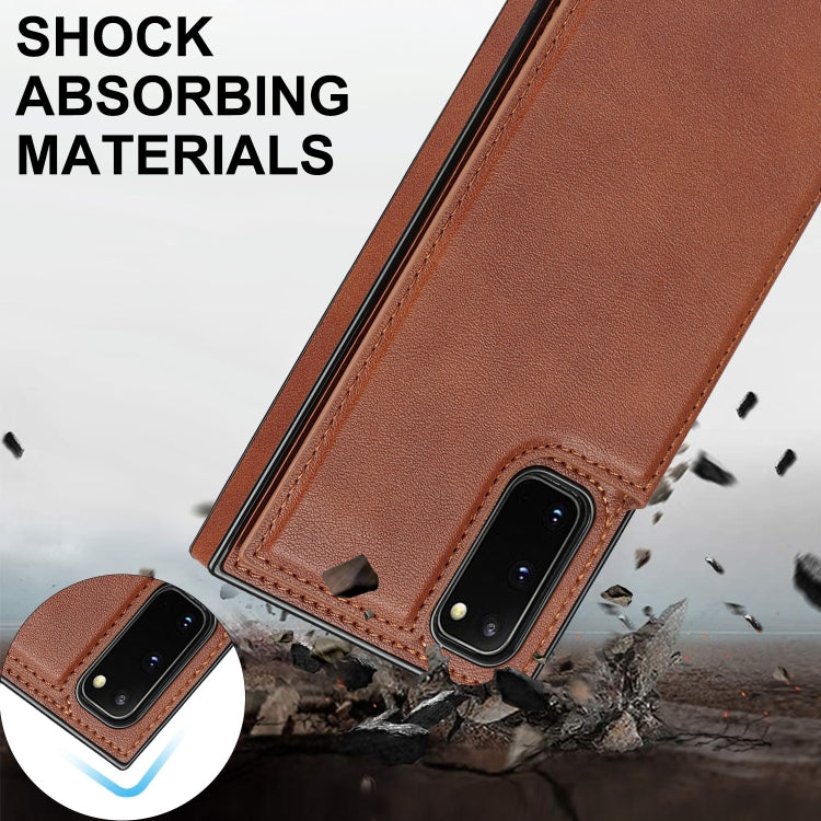 For Samsung Galaxy S20 FE Cross-body Square Double Buckle Flip Card Bag TPU+PU Case with Card Slots & Wallet & Photo & Strap