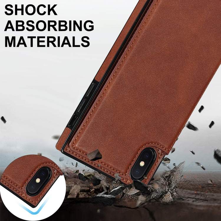 For iPhone X / XS Cross-body Square Double Buckle Flip Card Bag TPU+PU Case with Card Slots & Wallet & Photo & Strap