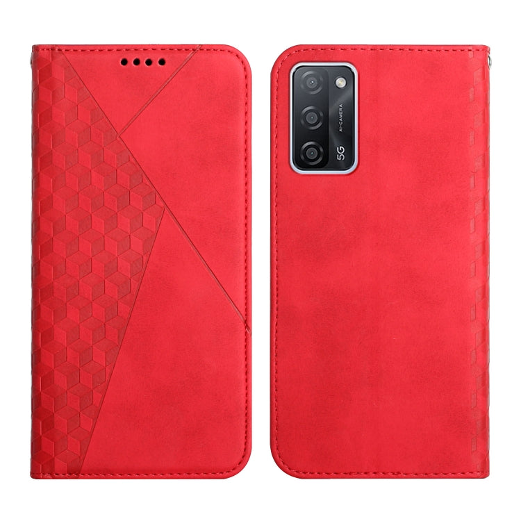 For OPPO A16s / A16 / A54s / A53s 5G / A55 5G Diamond Pattern Splicing Skin Feel Magnetic Horizontal Flip Leather Case with Card Slots & Holder & Wallet