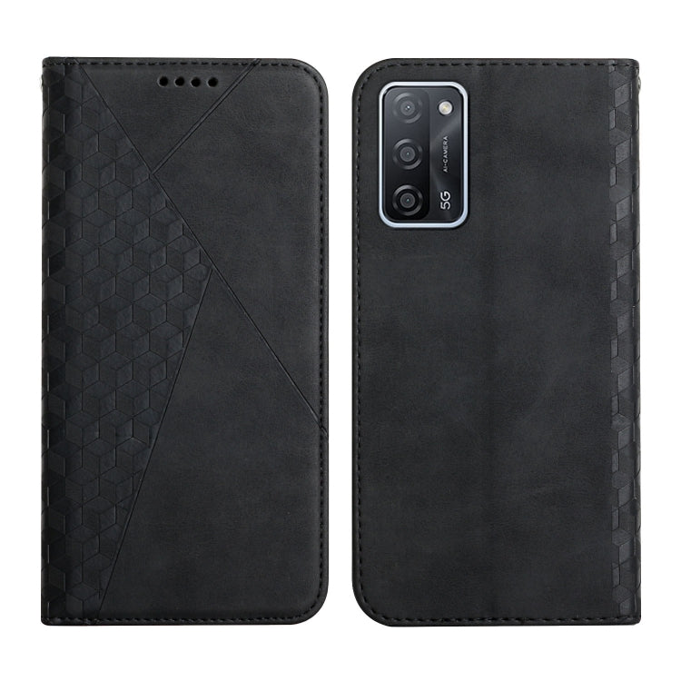 For OPPO A16s / A16 / A54s / A53s 5G / A55 5G Diamond Pattern Splicing Skin Feel Magnetic Horizontal Flip Leather Case with Card Slots & Holder & Wallet