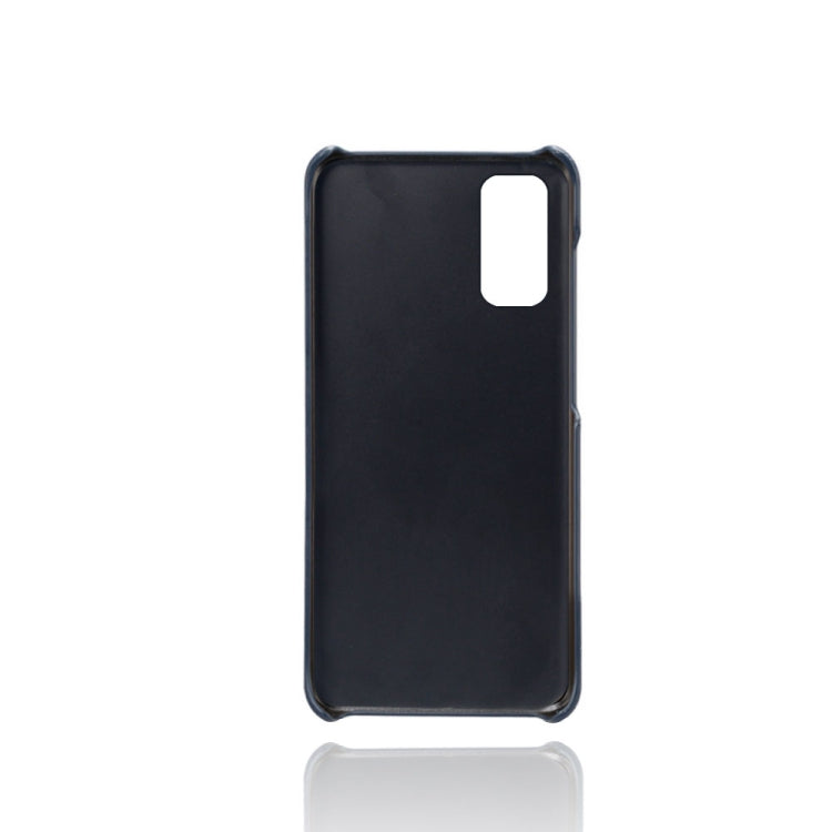 For Samsung Galaxy S20+ Calf Texture PC + PU Leather Back Cover Shockproof Case with Dual Card Slots
