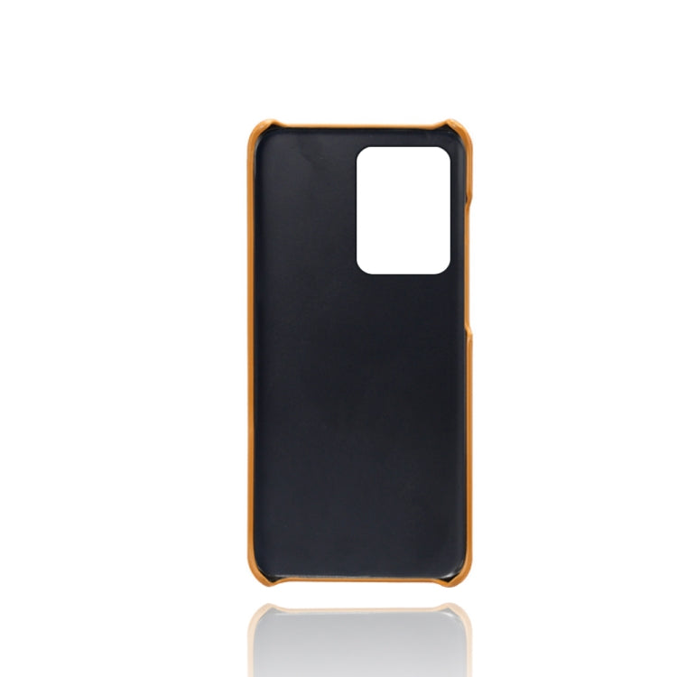 For Samsung Galaxy S20 Ultra Calf Texture PC + PU Leather Back Cover Shockproof Case with Dual Card Slots