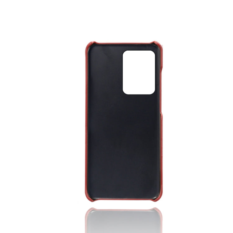 For Samsung Galaxy S20 Ultra Calf Texture PC + PU Leather Back Cover Shockproof Case with Dual Card Slots