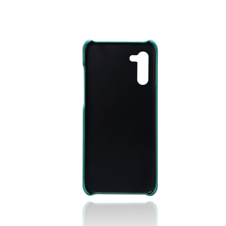 For Samsung Galaxy Note10 Calf Texture PC + PU Leather Back Cover Shockproof Case with Dual Card Slots
