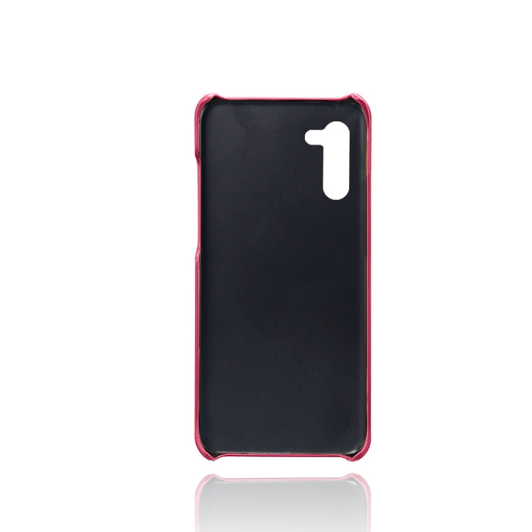 For Samsung Galaxy Note10 Calf Texture PC + PU Leather Back Cover Shockproof Case with Dual Card Slots