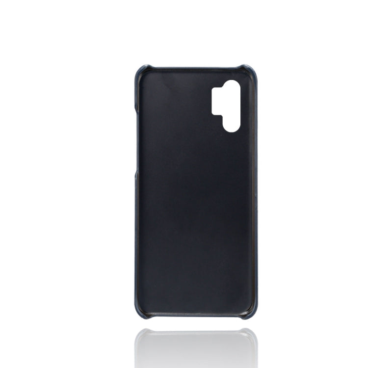 For Samsung Galaxy Note10+ Calf Texture PC + PU Leather Back Cover Shockproof Case with Dual Card Slots
