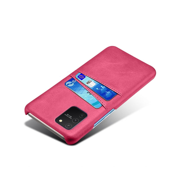 For Samsung Galaxy S10 Lite/ M80s Calf Texture PC + PU Leather Back Cover Shockproof Case with Dual Card Slots