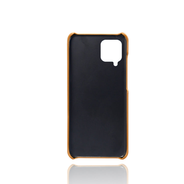 For Samsung Galaxy M62 Calf Texture PC + PU Leather Back Cover Shockproof Case with Dual Card Slots