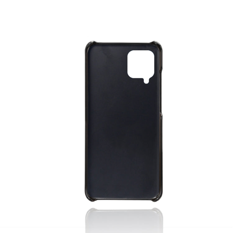 For Samsung Galaxy M62 Calf Texture PC + PU Leather Back Cover Shockproof Case with Dual Card Slots