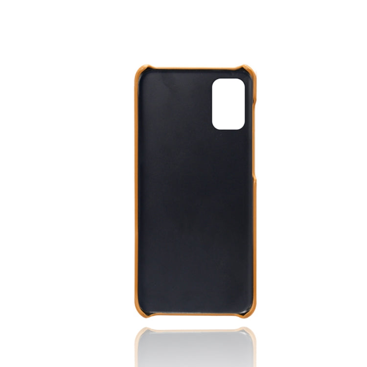 For Samsung Galaxy M51 Calf Texture PC + PU Leather Back Cover Shockproof Case with Dual Card Slots