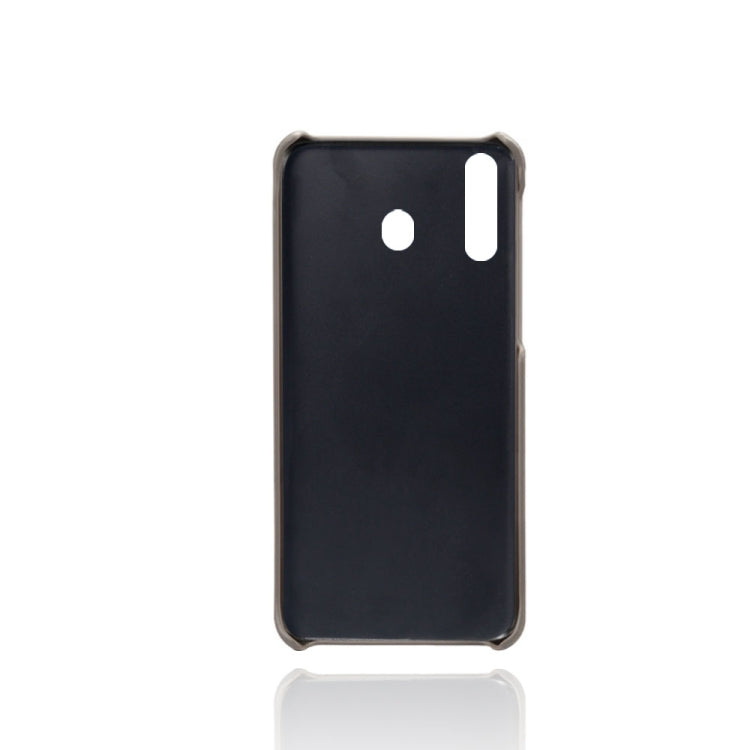 For Samsung Galaxy M30 Calf Texture PC + PU Leather Back Cover Shockproof Case with Dual Card Slots