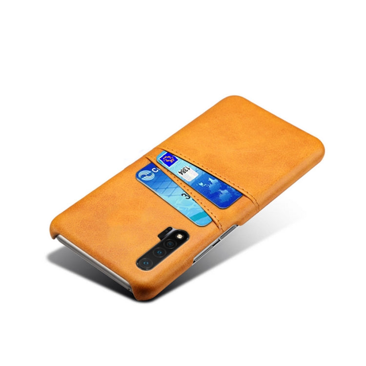 For Huawei nova 6 Calf Texture PC + PU Leather Back Cover Shockproof Case with Dual Card Slots