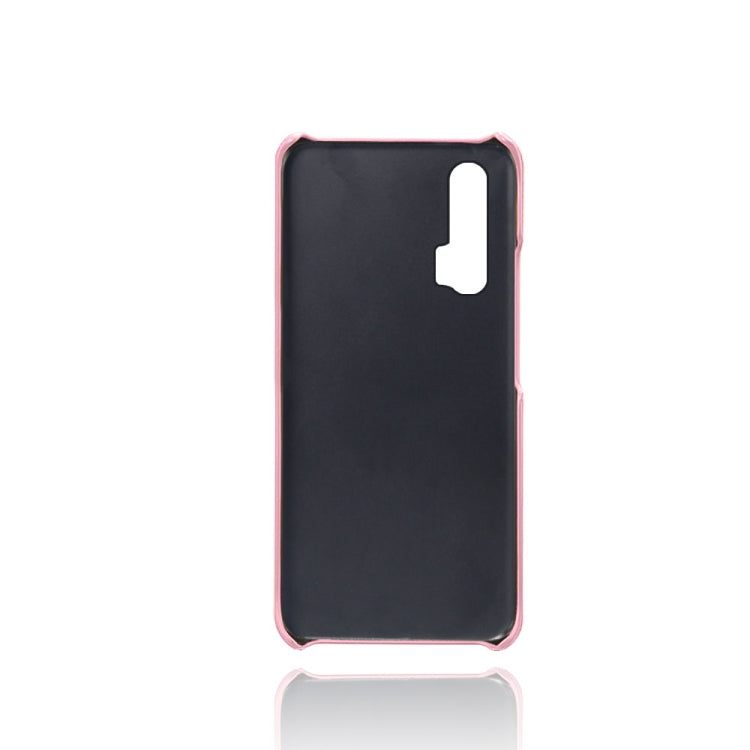 For Huawei nova 6 Calf Texture PC + PU Leather Back Cover Shockproof Case with Dual Card Slots