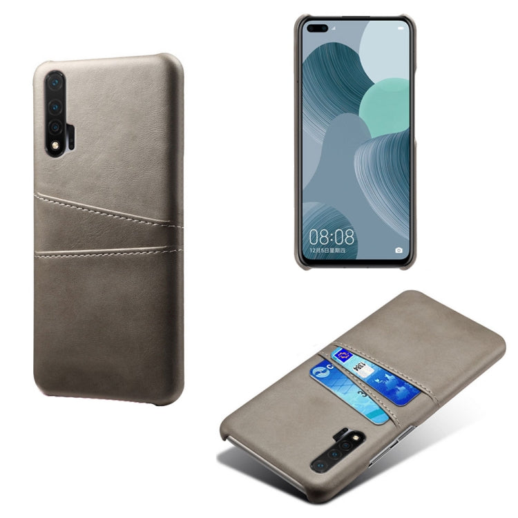 For Huawei nova 6 Calf Texture PC + PU Leather Back Cover Shockproof Case with Dual Card Slots