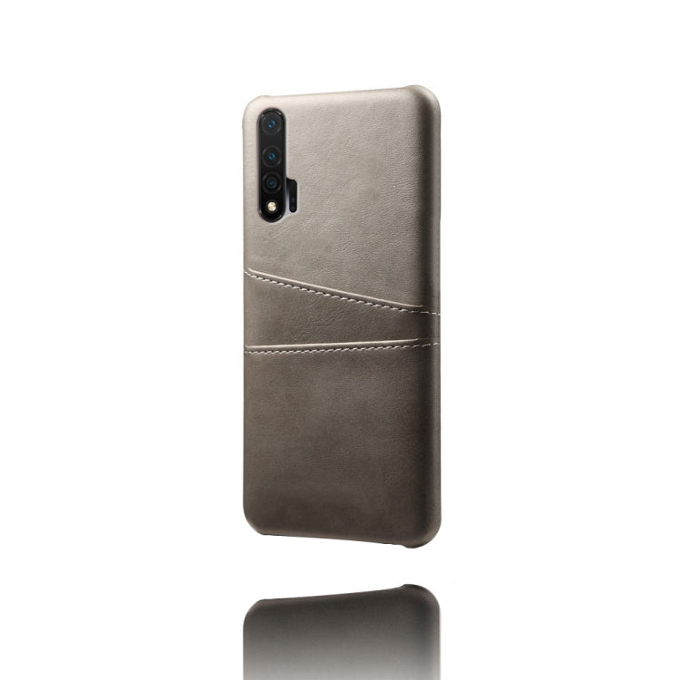 For Huawei nova 6 Calf Texture PC + PU Leather Back Cover Shockproof Case with Dual Card Slots