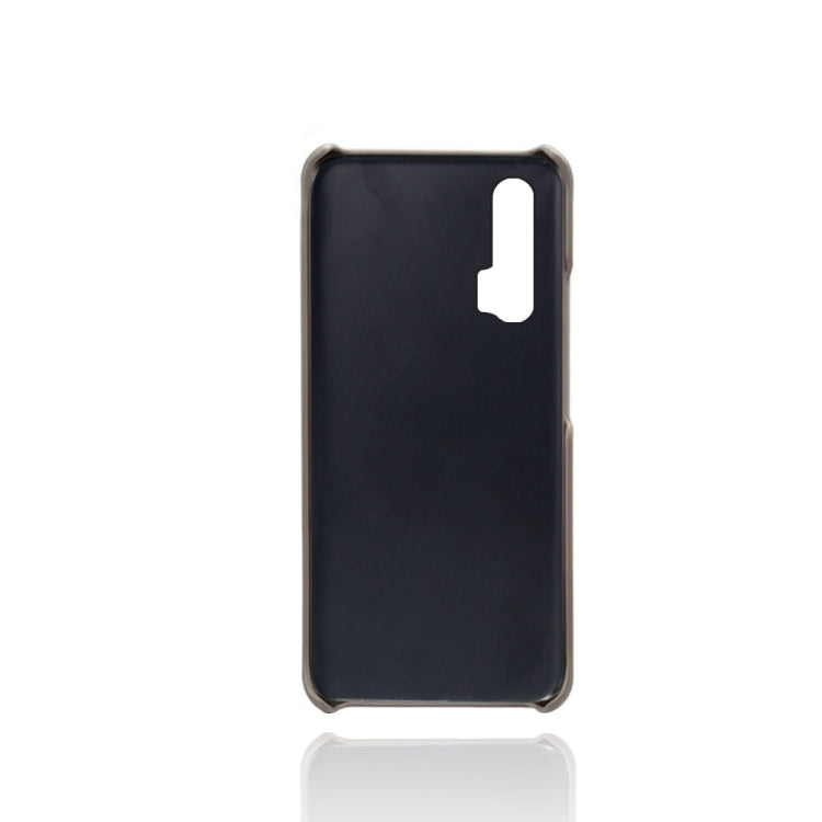 For Huawei nova 6 Calf Texture PC + PU Leather Back Cover Shockproof Case with Dual Card Slots
