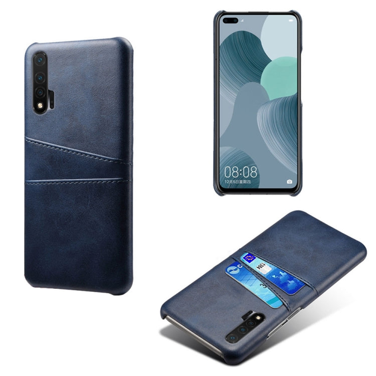 For Huawei nova 6 Calf Texture PC + PU Leather Back Cover Shockproof Case with Dual Card Slots