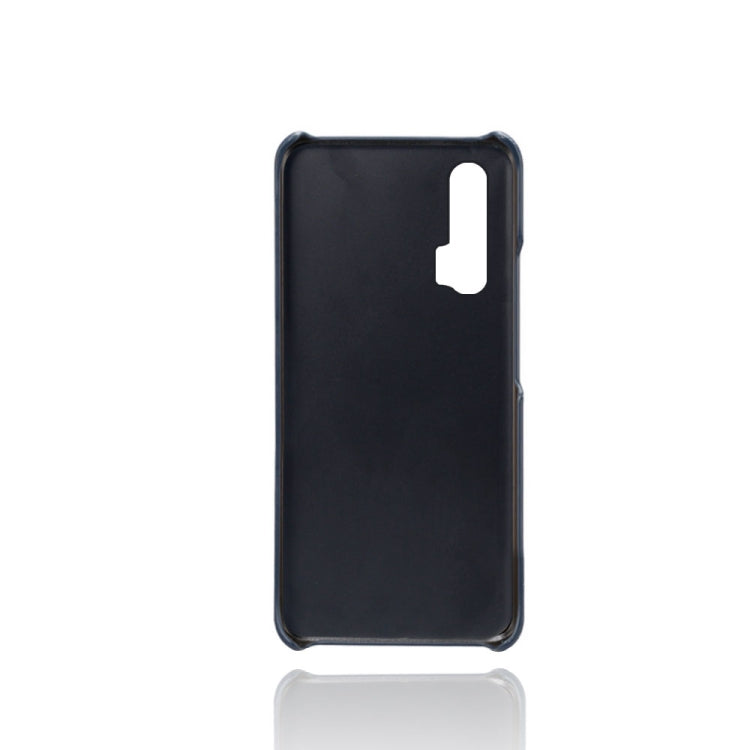 For Huawei nova 6 Calf Texture PC + PU Leather Back Cover Shockproof Case with Dual Card Slots