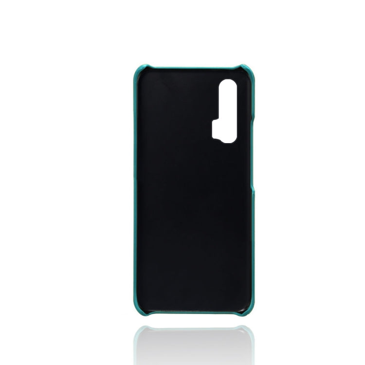 For Huawei nova 6 Calf Texture PC + PU Leather Back Cover Shockproof Case with Dual Card Slots
