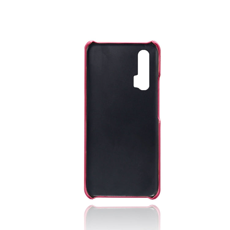 For Huawei nova 6 Calf Texture PC + PU Leather Back Cover Shockproof Case with Dual Card Slots