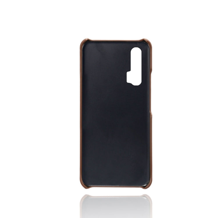 For Huawei nova 6 Calf Texture PC + PU Leather Back Cover Shockproof Case with Dual Card Slots