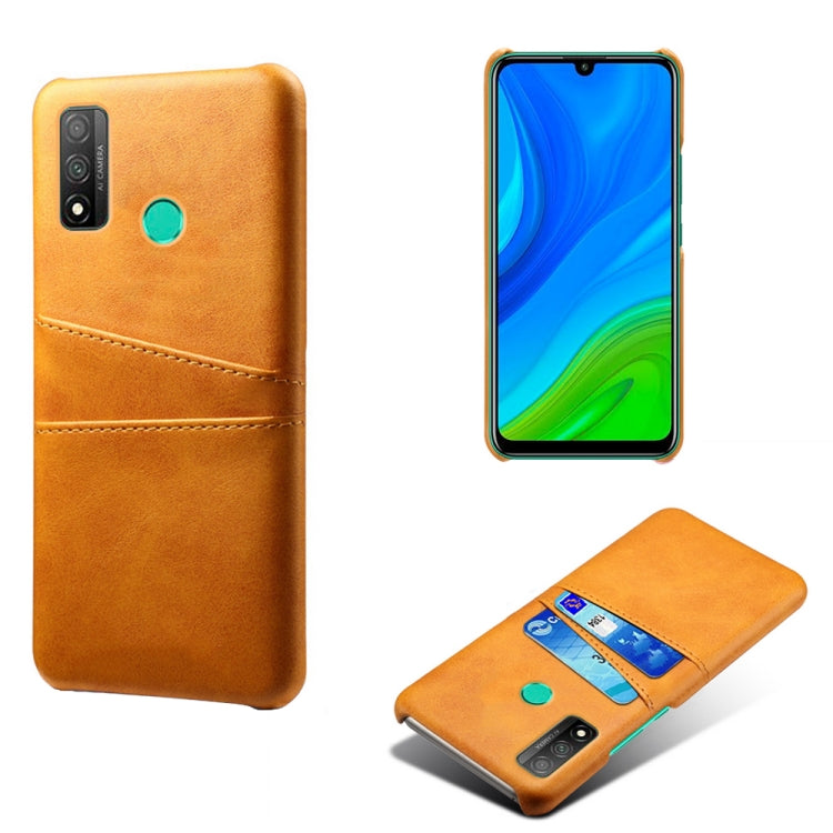 For Huawei P smart 2020 Calf Texture PC + PU Leather Back Cover Shockproof Case with Dual Card Slots