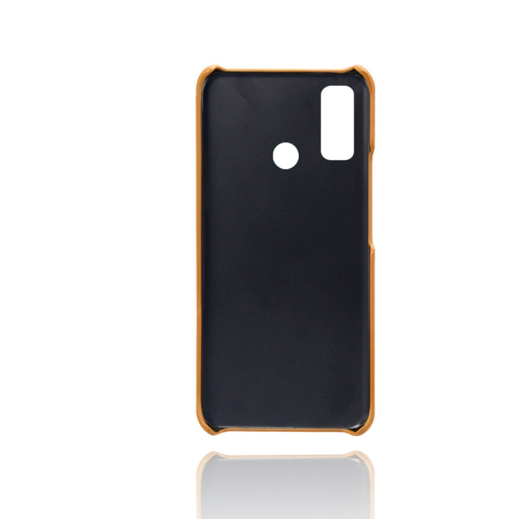For Huawei P smart 2020 Calf Texture PC + PU Leather Back Cover Shockproof Case with Dual Card Slots