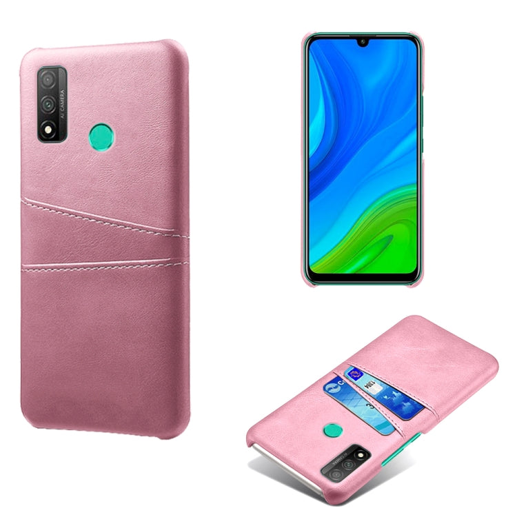 For Huawei P smart 2020 Calf Texture PC + PU Leather Back Cover Shockproof Case with Dual Card Slots