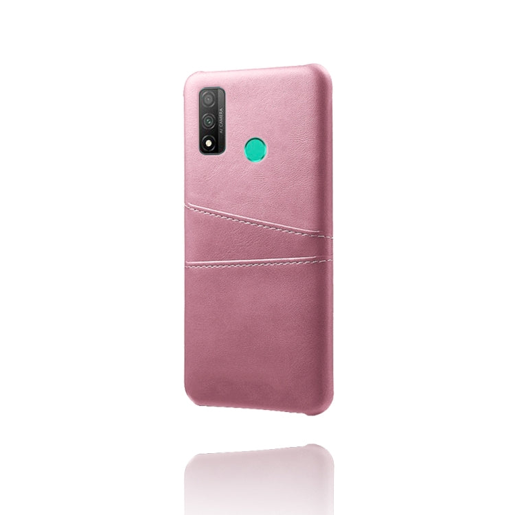 For Huawei P smart 2020 Calf Texture PC + PU Leather Back Cover Shockproof Case with Dual Card Slots