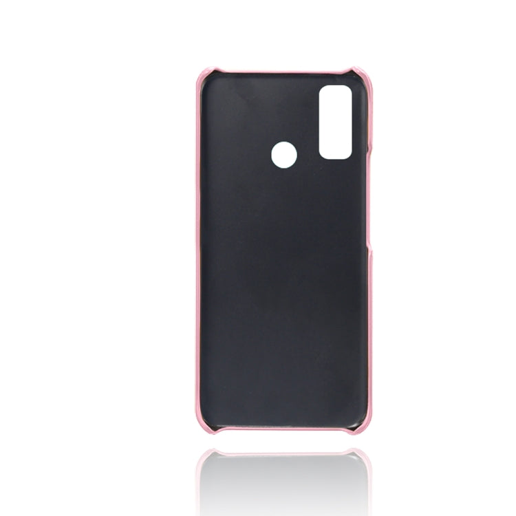 For Huawei P smart 2020 Calf Texture PC + PU Leather Back Cover Shockproof Case with Dual Card Slots