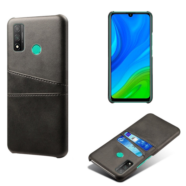 For Huawei P smart 2020 Calf Texture PC + PU Leather Back Cover Shockproof Case with Dual Card Slots