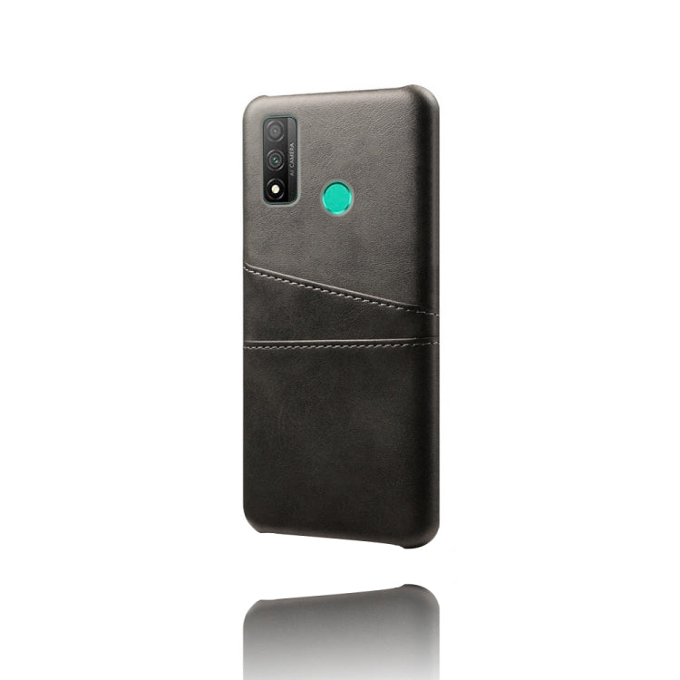 For Huawei P smart 2020 Calf Texture PC + PU Leather Back Cover Shockproof Case with Dual Card Slots