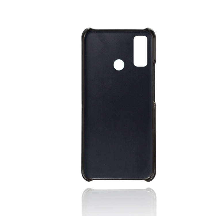 For Huawei P smart 2020 Calf Texture PC + PU Leather Back Cover Shockproof Case with Dual Card Slots