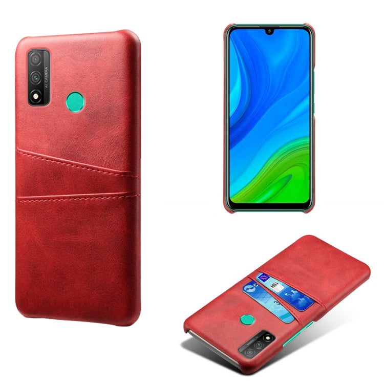 For Huawei P smart 2020 Calf Texture PC + PU Leather Back Cover Shockproof Case with Dual Card Slots
