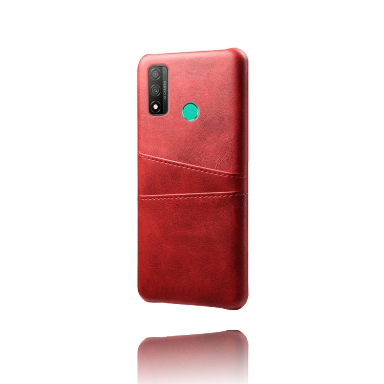 For Huawei P smart 2020 Calf Texture PC + PU Leather Back Cover Shockproof Case with Dual Card Slots