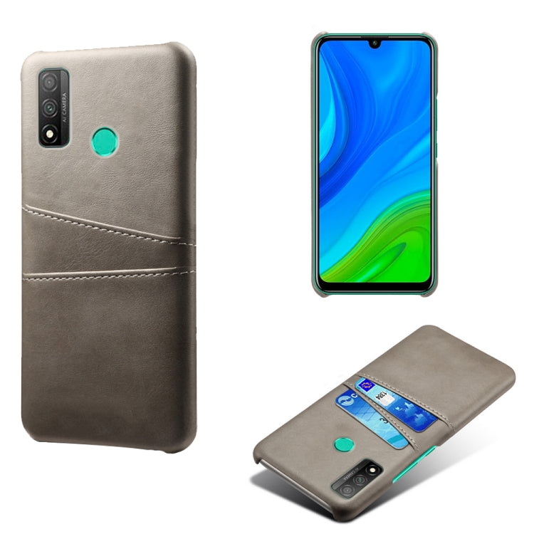 For Huawei P smart 2020 Calf Texture PC + PU Leather Back Cover Shockproof Case with Dual Card Slots