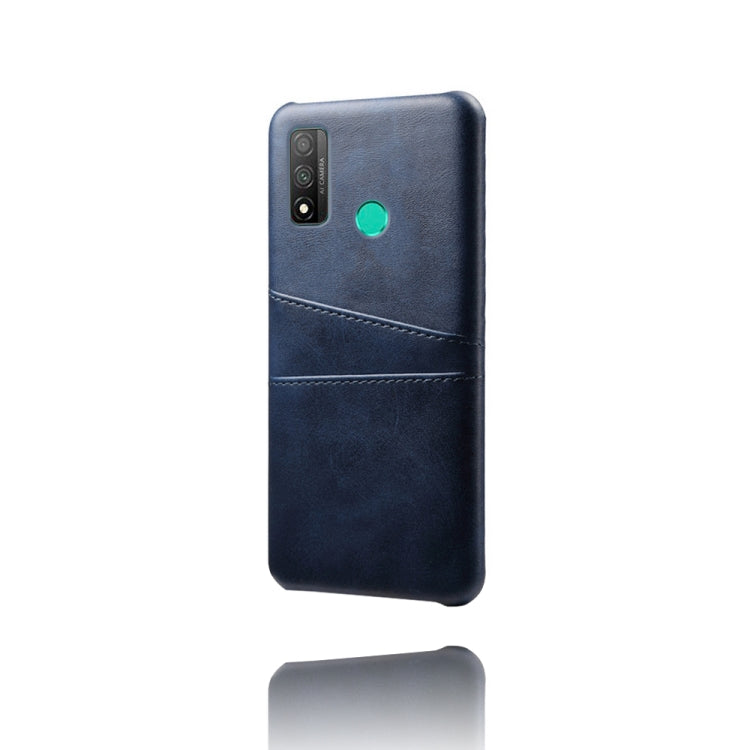 For Huawei P smart 2020 Calf Texture PC + PU Leather Back Cover Shockproof Case with Dual Card Slots